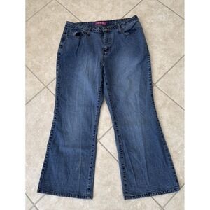 Vintage Zana Di Denim Jeans‎ Blue Pants Gold Boot Cut Women's Sz 18P Hippie Boho